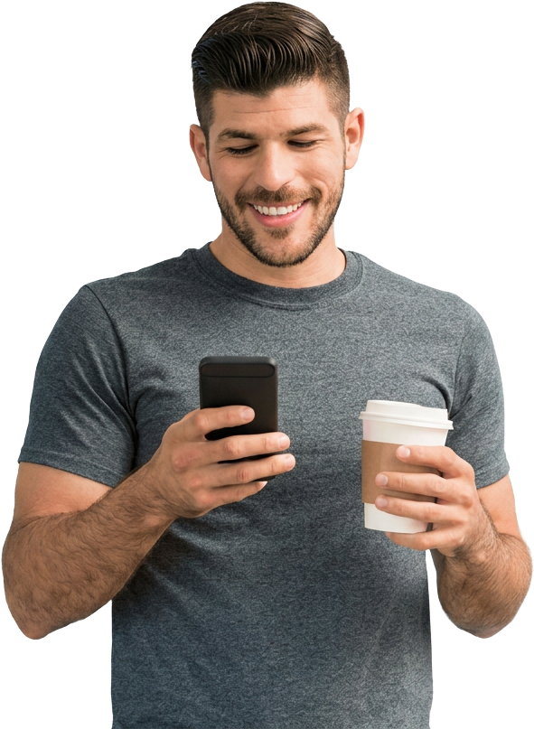 Customer paying from their phone with Tilopay