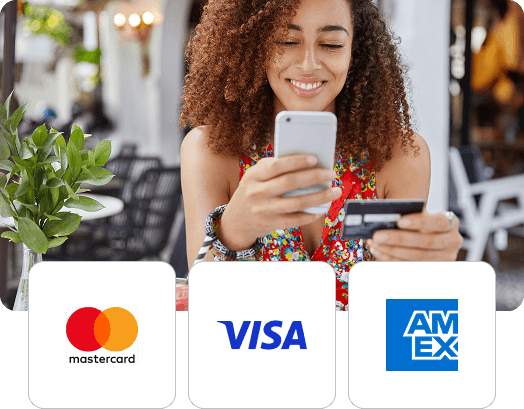 Mastercard, Visa, and American Express cards accepted by Tilopay